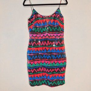 Vintage Saks 100% Silk Mini Dress